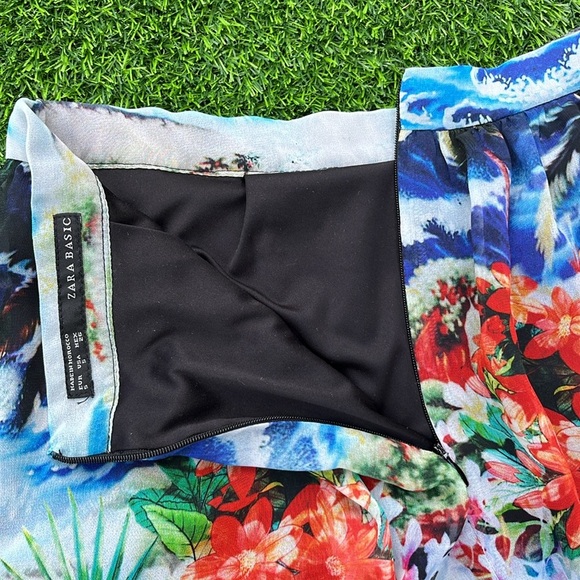 ZARA Basic Tropical Print Skirt size 5 juniors - Picture 5 of 12